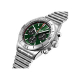 Buy Shop Breitling Chronomat B01 42mm Green Dial Silver Steel Strap Watch for Men - AB01343A1L1A1 USA Online