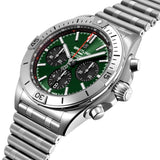 Buy Shop Breitling Chronomat B01 42mm Green Dial Silver Steel Strap Watch for Men - AB01343A1L1A1 USA Online