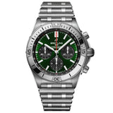 Buy Shop Breitling Chronomat B01 42mm Green Dial Silver Steel Strap Watch for Men - AB01343A1L1A1 USA Online