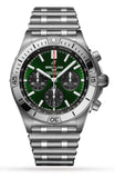 Buy Shop Breitling Chronomat B01 42mm Green Dial Silver Steel Strap Watch for Men - AB01343A1L1A1 USA Online