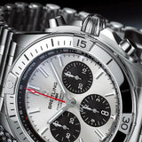 Buy Shop Breitling Chronomat B01 42mm Silver Dial Silver Steel Strap Watch for Men - AB0134101G1A1 USA Online