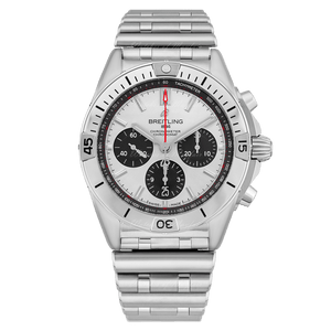 Buy Shop Breitling Chronomat B01 42mm Silver Dial Silver Steel Strap Watch for Men - AB0134101G1A1 USA Online