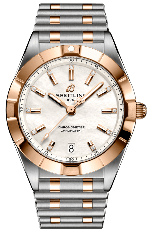 Buy Shop Breitling Chronomat B02 18K Red Gold White Dial Two Tone Steel Strap Watch for Men - U77310101A2U1 USA Online