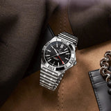 Buy Shop Breitling Chronomat GMT 40 Automatic Black Dial Silver Steel Strap Watch for Men - A32398101B1A1 USA Online