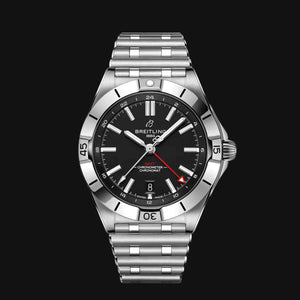 Buy Shop Breitling Chronomat GMT 40 Automatic Black Dial Silver Steel Strap Watch for Men - A32398101B1A1 USA Online