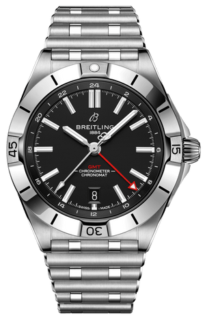 Buy Shop Breitling Chronomat GMT 40 Automatic Black Dial Silver Steel Strap Watch for Men - A32398101B1A1 USA Online