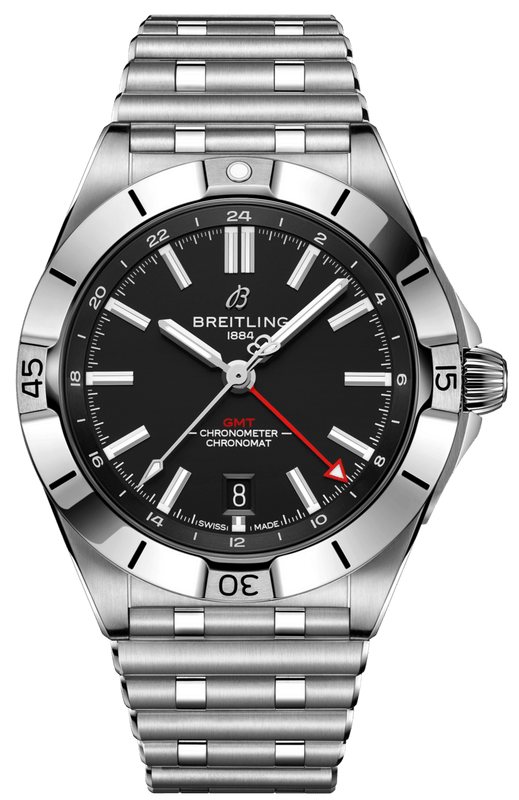 Buy Shop Breitling Chronomat GMT 40 Automatic Black Dial Silver Steel Strap Watch for Men - A32398101B1A1 USA Online