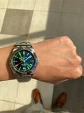 Buy Shop Breitling Chronomat GMT 40 Green Dial Silver Steel Strap Watch for Men - A32398101L1A1 USA Online
