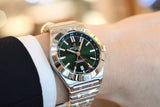 Buy Shop Breitling Chronomat GMT 40 Green Dial Silver Steel Strap Watch for Men - A32398101L1A1 USA Online