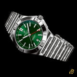 Buy Shop Breitling Chronomat GMT 40 Green Dial Silver Steel Strap Watch for Men - A32398101L1A1 USA Online