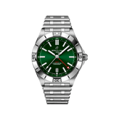 Buy Shop Breitling Chronomat GMT 40 Green Dial Silver Steel Strap Watch for Men - A32398101L1A1 USA Online