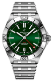 Buy Shop Breitling Chronomat GMT 40 Green Dial Silver Steel Strap Watch for Men - A32398101L1A1 USA Online