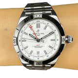 Buy Shop Breitling Chronomat GMT 40 White Dial Silver Steel Strap Watch for Men - A32398101A1A1 USA Online