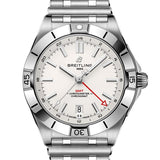 Buy Shop Breitling Chronomat GMT 40 White Dial Silver Steel Strap Watch for Men - A32398101A1A1 USA Online