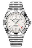 Buy Shop Breitling Chronomat GMT 40 White Dial Silver Steel Strap Watch for Men - A32398101A1A1 USA Online