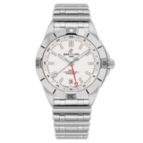 Buy Shop Breitling Chronomat GMT 40 White Dial Silver Steel Strap Watch for Men - A32398101A1A1 USA Online