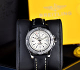 Buy Shop Breitling Colt 44mm Automatic Silver Dial Black Leather Mens Watch - A1731311/G820/428X USA Online
