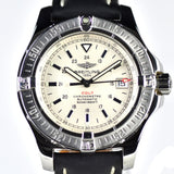 Buy Shop Breitling Colt 44mm Automatic Silver Dial Black Leather Mens Watch - A1731311/G820/428X USA Online