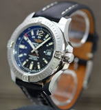 Buy Shop Breitling Colt Automatic 44mm Black Dial Leather Strap Mens Watch - A1738811/BD44/435X USA Online