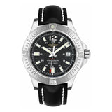Buy Shop Breitling Colt Automatic 44mm Black Dial Leather Strap Mens Watch - A1738811/BD44/435X USA Online