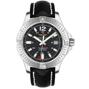 Buy Shop Breitling Colt Automatic 44mm Black Dial Leather Strap Mens Watch - A1738811/BD44/435X USA Online