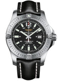 Buy Shop Breitling Colt Automatic 44mm Black Dial Leather Strap Mens Watch - A1738811/BD44/435X USA Online