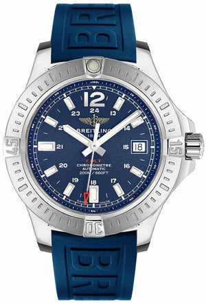 Buy Shop Breitling Colt Automatic 44mm Blue Dial Rubber Strap Mens Watch - A1738811-C906-157S USA Online