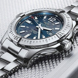 Buy Shop Breitling Colt Automatic 44mm Blue Dial Silver Steel Strap Mens Watch - A1738811/C906/173A USA Online