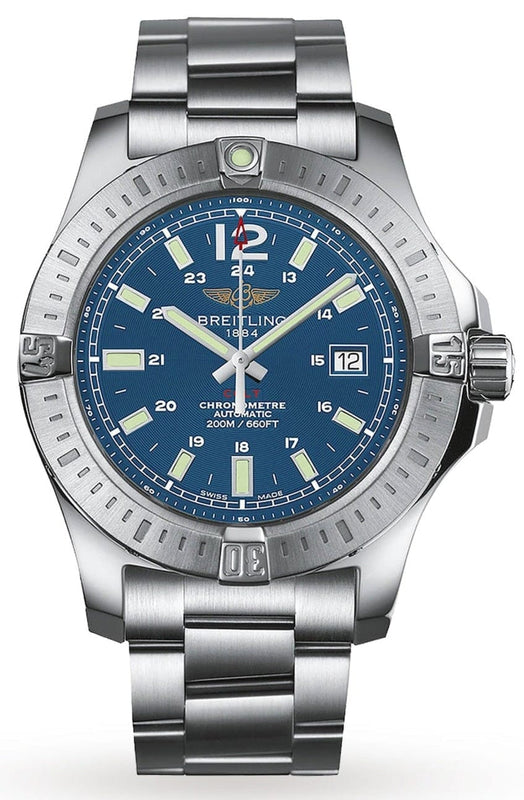Buy Shop Breitling Colt Automatic 44mm Blue Dial Silver Steel Strap Mens Watch - A1738811/C906/173A USA Online