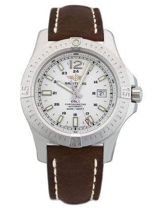 Buy Shop Breitling Colt Automatic 44mm Brown Leather Strap Mens Watch - A1738811/G791/437X USA Online