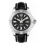 Buy Shop Breitling Colt Automatic 44mm Black Dial Leather Strap Mens Watch - A1738811/BD44/435X USA Online