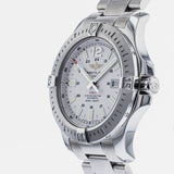 Buy Shop Breitling Colt Automatic Silver Dial Black Leather Mens Watch - A1738811/G791/173A USA Online