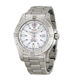 Buy Shop Breitling Colt Automatic Silver Dial Black Leather Mens Watch - A1738811/G791/173A USA Online