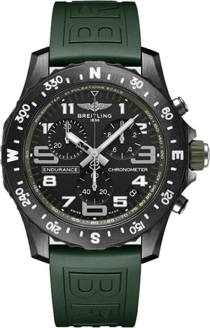 Buy Shop Breitling Endurance Pro Black Dial Green Rubber Strap Watch for Men - X82310D31B1S1 USA Online