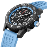 Buy Shop Breitling Endurance Pro Black Dial Light Blue Rubber Strap Watch for Men - X82310281B1S1 USA Online