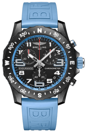Buy Shop Breitling Endurance Pro Black Dial Light Blue Rubber Strap Watch for Men - X82310281B1S1 USA Online