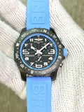 Breitling Endurance Pro Black Dial Light Blue Rubber Strap Watch for Men - X82310281B1S1
