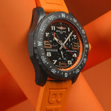 Breitling Endurance Pro Black Dial Orange Rubber Strap Watch for Men - X82310A51B1S1