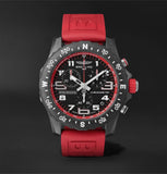 Buy Shop Breitling Endurance Pro Black Dial Red Rubber Strap Watch for Men - X82310D91B1S1 USA Online