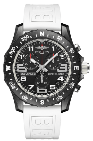 Buy Shop Breitling Endurance Pro Black Dial White Rubber Strap Watch for Men - X82310A71B1S1 USA Online