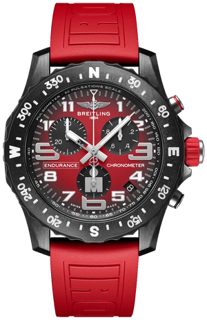 Buy Shop Breitling Endurance Pro Ironman Red Dial Red Rubber Strap Watch for Men - X823109A1K1S1 USA Online