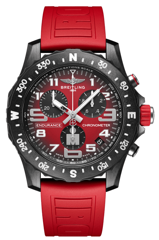 Buy Shop Breitling Endurance Pro Ironman Red Dial Red Rubber Strap Watch for Men - X823109A1K1S1 USA Online