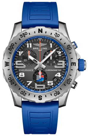 Buy Shop Breitling Endurance Pro Ironman World Championship Grey Dial Blue Rubber Strap Watch for Men - E823103A1M1S1 USA Online