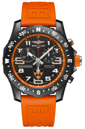 Buy Shop Breitling Endurance Pro Princeton University Edition Black Dial Orange Rubber Strap Watch for Men - X823104C1B1S1 USA Online