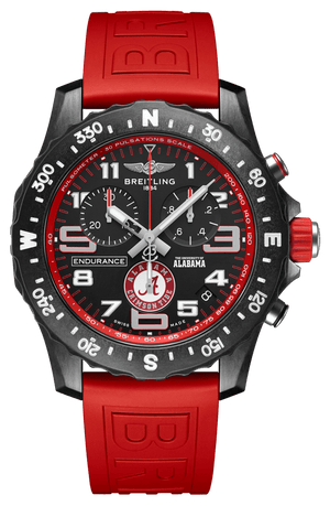 Buy Shop Breitling Endurance Pro The University of Alabama Black Dial Red Rubber Strap Watch for Men - X823102C1B1S1 USA Online
