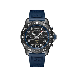 Buy Shop Breitling Endurance Pro United States Naval Academy Black Dial Blue Rubber Strap Watch for Men - X823103C1B1S1 USA Online