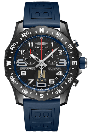 Buy Shop Breitling Endurance Pro United States Naval Academy Black Dial Blue Rubber Strap Watch for Men - X823103C1B1S1 USA Online