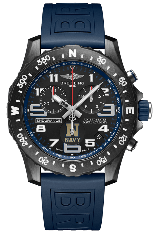 Buy Shop Breitling Endurance Pro United States Naval Academy Black Dial Blue Rubber Strap Watch for Men - X823103C1B1S1 USA Online