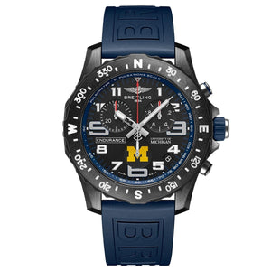 Buy Shop Breitling Endurance Pro University Black Dial Blue Rubber Strap Watch for Men - X823101C1B1S1 USA Online