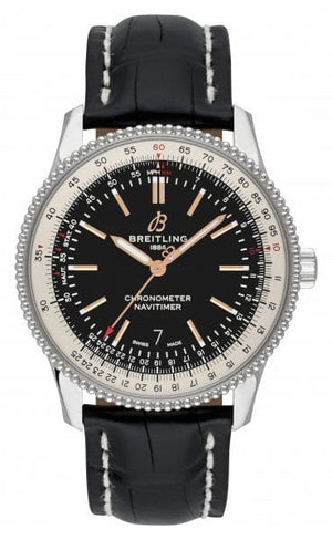 Buy Shop Breitling Navitimer 1 Automatic 41mm Black Dial Black Leather Strap Mens Watch - A17326211B1P1 USA Online